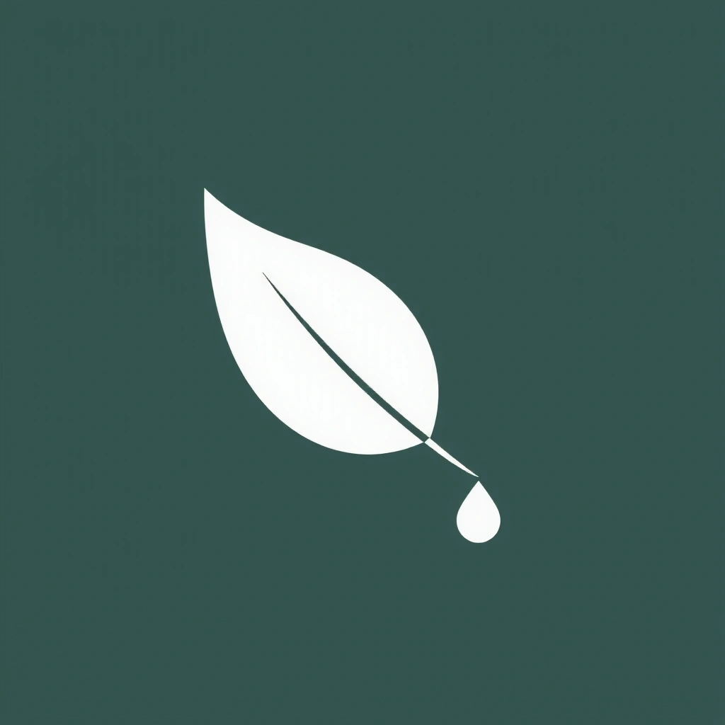 Icon representing pure ingredients, like a leaf and a droplet