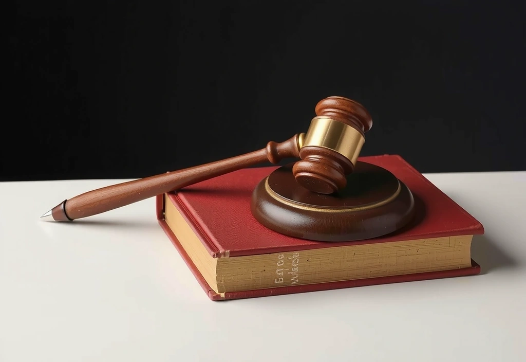 A gavel and legal books, symbolizing jurisdiction and legal processes.